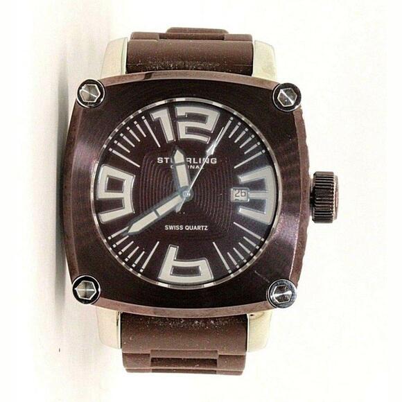 Discount Estate Stuhrling Men's Brown Quartz Wristwatch - 50 - Picture 1 of 7